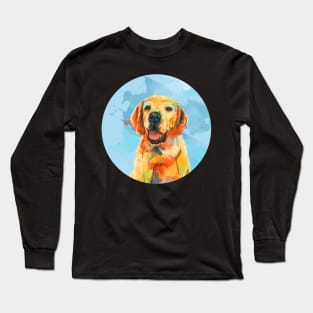 Man's Best Friend, Labrador Illustration Long Sleeve T-Shirt